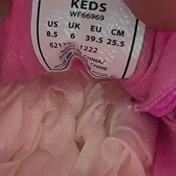 WOMENS KICKBACK KEDS CANVAS SLID ONS - NEON PINK , SIZE 8.5 - Picture 4 of 5